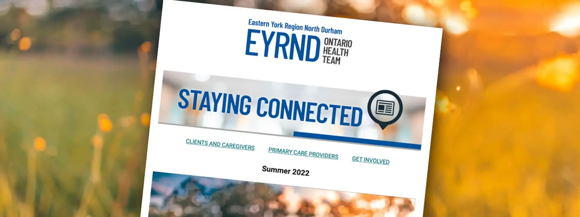 EYRND Ontario Health Team Newsletter for Summer 2022
