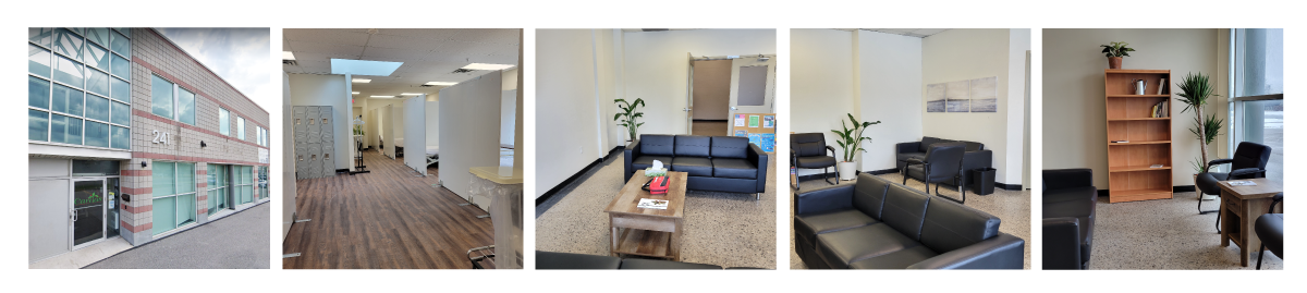 interior and exterior photo colalge of the York Region Withdrawal Management Centre