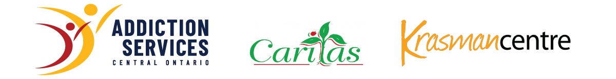Detox Centre partner logos for ASCO, Caritas and Krasman Centre