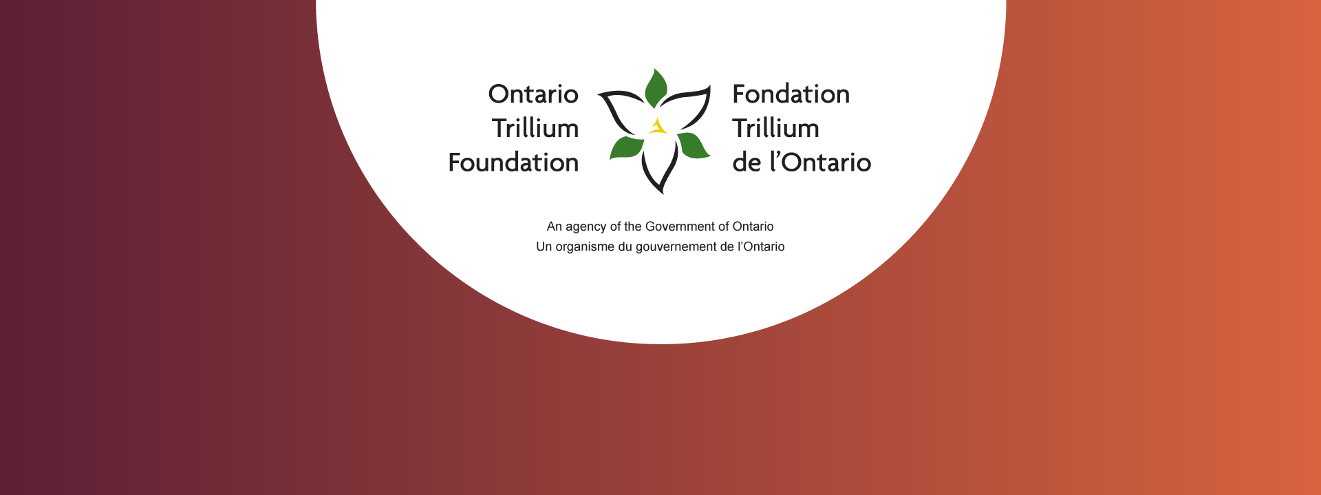 ontario trillium foundation logo in a half circle