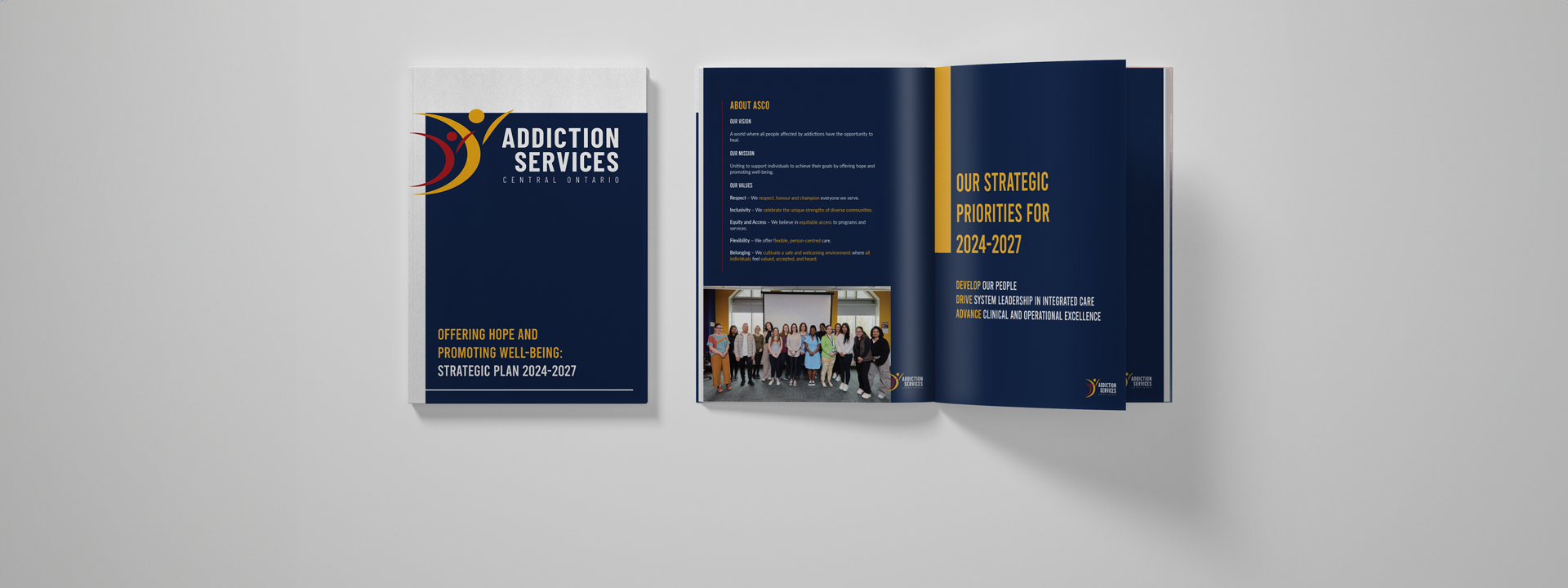 ASCO Strategic Plan 2024-2027 front cover and inside pages display